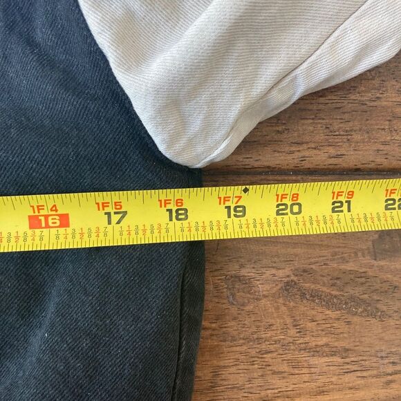 ZARA Varsity Bomer Letterman Jacket Limited Girls Large 13-14 Black DENIM Crop - Picture 5 of 10